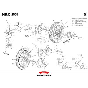 Voorwiel - Achterwiel Rieju MRX P-up blauw 2008 2-takt