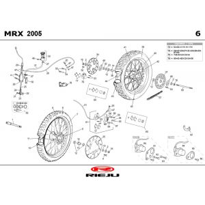 Voorwiel - Achterwiel Rieju MRX zwart 2006 2-takt