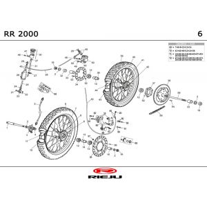 Voorwiel - Achterwiel Rieju RR castrol 2001 2-takt