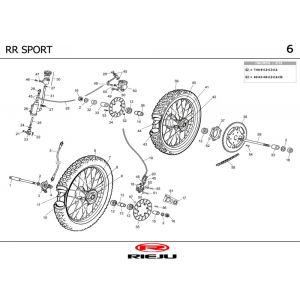 Wielen Rieju RR sport blauw 2004 2-takt
