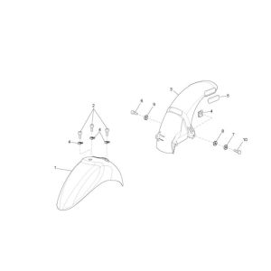 Voorspatbord Piaggio Liberty 4-takt wit 595