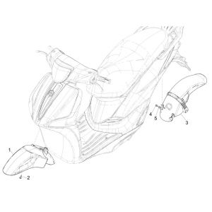 Voorspatbord - Spatschermen Piaggio Liberty 125 IGET 3V ABS Euro 5
