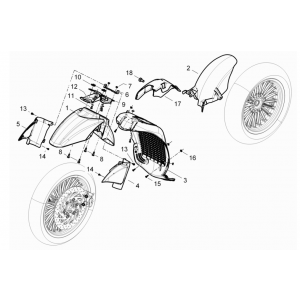 Voorspatbord - Spatschermen Piaggio Beverly 125 RST 4V Euro 3 2010-2015