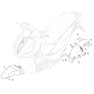 Voorspatbord - Spatschermen Piaggio Liberty 50 4-takt AC (IGET euro 50)