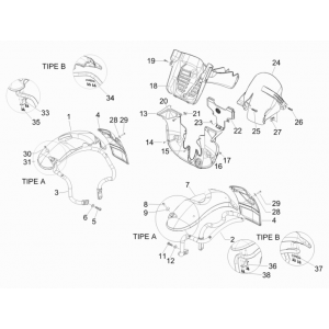 Voorspatbord - Spatschermen Piaggio MP3 300 LT Sport 2009-2014