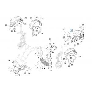 Voorspatbord - Spatschermen Piaggio MP3 300 HPE / 300 HPE Sport ABS Euro 5 2020-2022