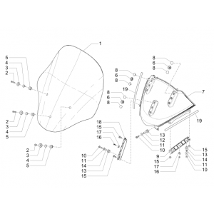Windscherm Piaggio MP3 500 LT Business 2014-2016