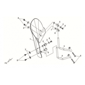 Windscherm Sym Fiddle II 125S