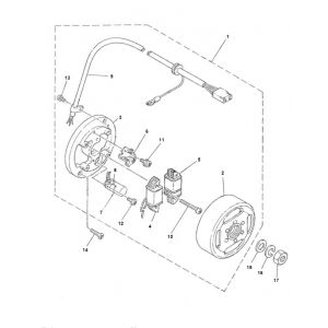 Ontsteking - Stator - Vliegwiel Yamaha DT-50 MX