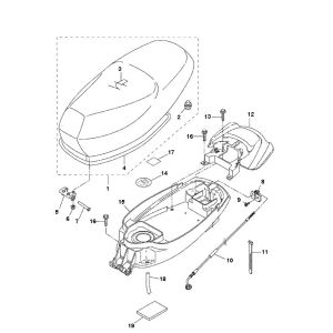 Zadel - Helmbak Yamaha Bw's 2-takt