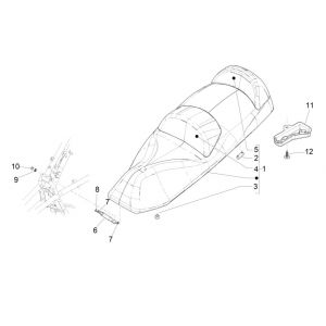Zadel Piaggio MP3 300 ie LT Business - Sport (met en zonder ABS) 2016-2018