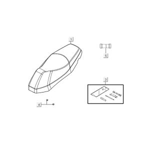 Zadel Kymco Agility 16+ 125 Mat Metallic Silver