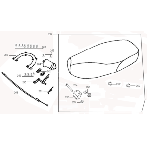 Zadel AGM VX 125 zilver