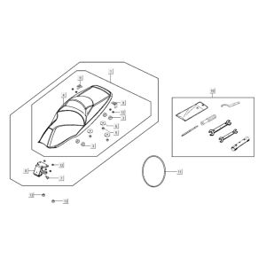 Zadel Kymco Xciting 400i Geel