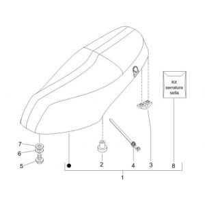 Zadel Piaggio Zip 2000 2-takt AC