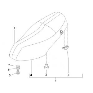 Zadel Piaggio Zip 2000 4-takt AC