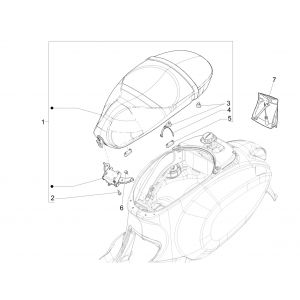 Zadel Vespa Sprint 125 3V IE ABS Euro 5 2021
