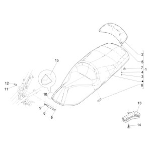 Zadel Piaggio MP3 350 Maxi Sport ABS Euro 4 2018-2020