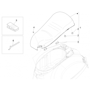 Zadel Vespa GTS 125 IE ABS Euro 5 2021