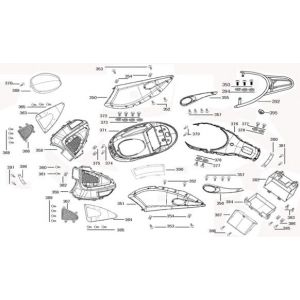 Motorschermen - Helmbak - Achterdrager China Joy / Legend titanium