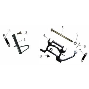 Middenstandaard - Zijstandaard China Retro koffie creme