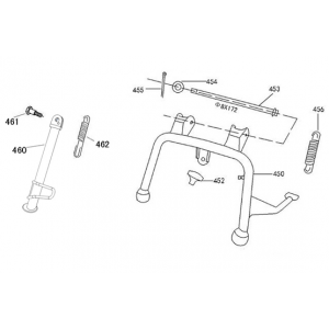 Middenstandaard - Zijstandaard Edwards Tomorrow Maple V50-3 rood