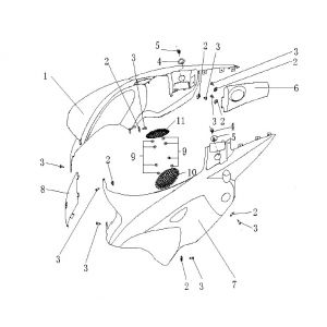 Motorschermen Generic Cracker 50 2-takt wit 2009
