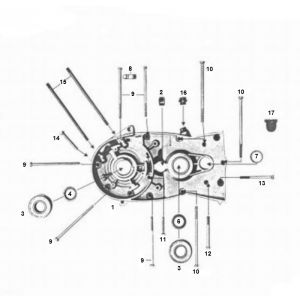 Carterhelft links Zundapp 4 versnellingen oud type