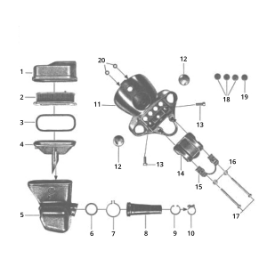 Koplampbehuizing - Luchtfilter Zundapp GTS 50 517-40L5