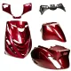 Kappenset SP look Piaggio Zip candy rood 5-delig