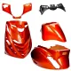 Kappenset SP look Piaggio Zip 2000→50cc 2/4-takt amber rood metallic 5-delig