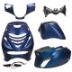 Kappenset SP look Piaggio Zip 2000→50cc 2/4-takt mat blauw BMW M45 + led verlichting DMP 6-delig