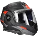 Flip-backhelm LS2 Advant X Oblivion FF901 titanium matzwart rood