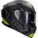 Integraalhelm LS2 Vector II Splitter FF811 mat titanium / fluor geel