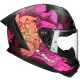 Integraalhelm LS2 Rapid III Poppies II FF820 matzwart / roze