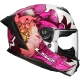 Integraalhelm LS2 Rapid III Poppies II FF820 wit / roze