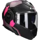 Flip-backhelm LS2 Advant X Ultra FF901 matzwart / roze