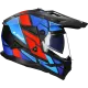 Adventurehelm LS2 Pioneer II Block MX702 zwart / rood / blauw