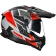 Adventurehelm LS2 Pioneer II Block MX702 grijs / rood