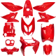Kappenset Yamaha Aerox / MBK Nitro Rood (tot 2013) 12-delig Mezoly