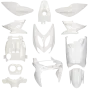Kappenset Yamaha Aerox / MBK Nitro Wit (tot 2013) 12-delig Mezoly