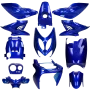 Kappenset Yamaha Aerox / MBK Nitro Candy blauw (tot 2013) 12-delig Mezoly