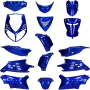 Kappenset Peugeot Speedfight 2 Candy Blue 15-delig Mezoly