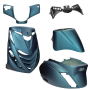 Kappenset Piaggio Zip 2000 SP mat petrol metallic (green/blue) 5-delig