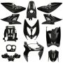 Kappenset Yamaha Aerox / MBK Nitro Zwart (tot 2013) 12-delig Mezoly