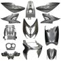 Kappenset Yamaha Aerox / MBK Nitro Zilver metallic (tot 2013) 12-delig Mezoly