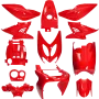 Kappenset Yamaha Aerox / MBK Nitro Rood (tot 2013) 12-delig Mezoly