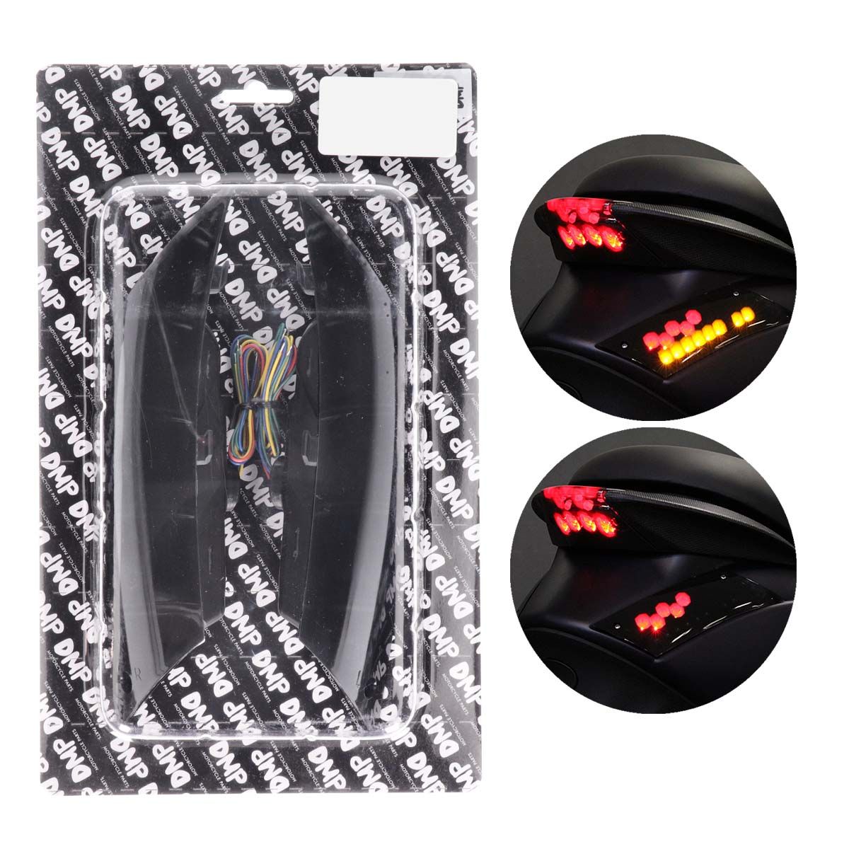 Knipperlicht LED set (achterkant) Piaggio ZipDMP Audi Look zwart  dagrijverlichting