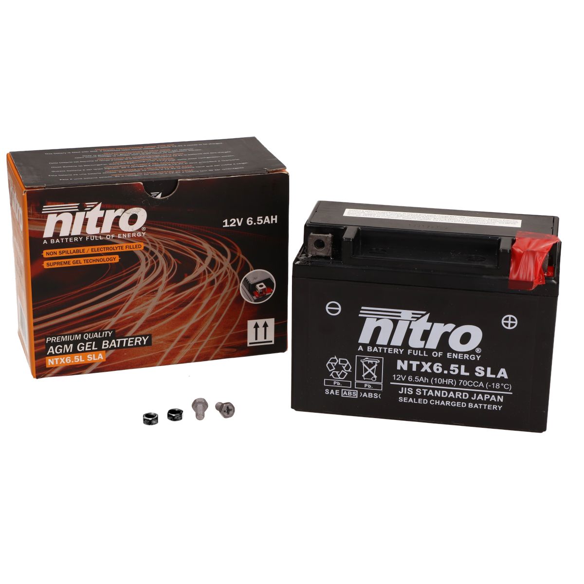 Accu NTX6.5L-BS Nitro onderhoudsvrij gel