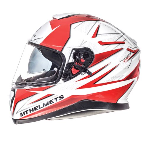 evenwichtig Professor licentie Helm integraal MT Thunder III SV Effect wit / rood